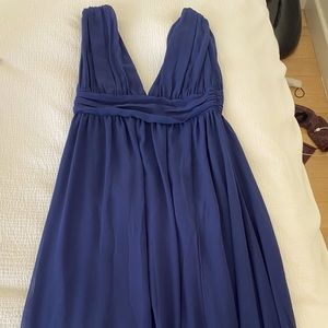 Navy floor length flowy dress